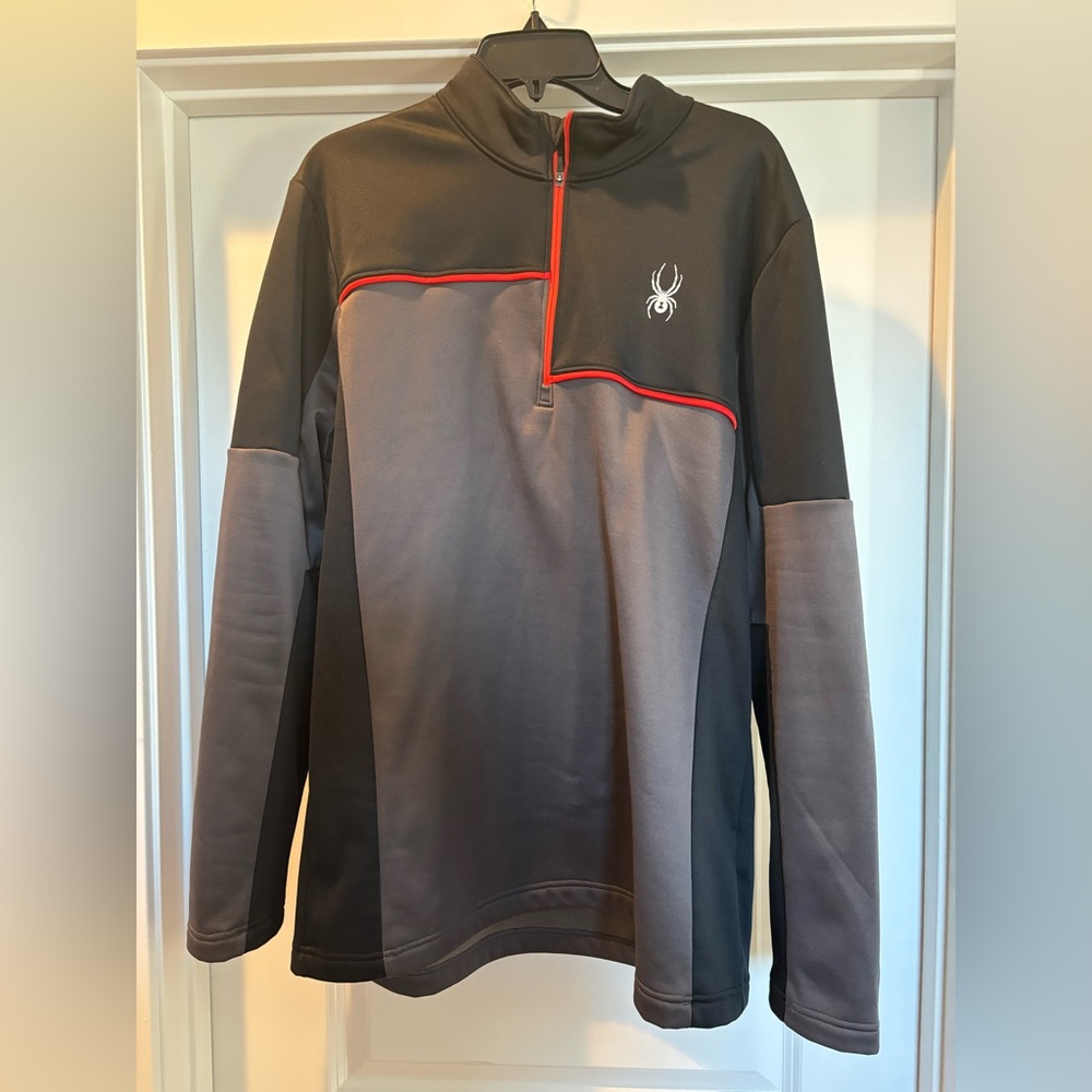 Spyder Mens XL 1/4 zip mid weight pullover